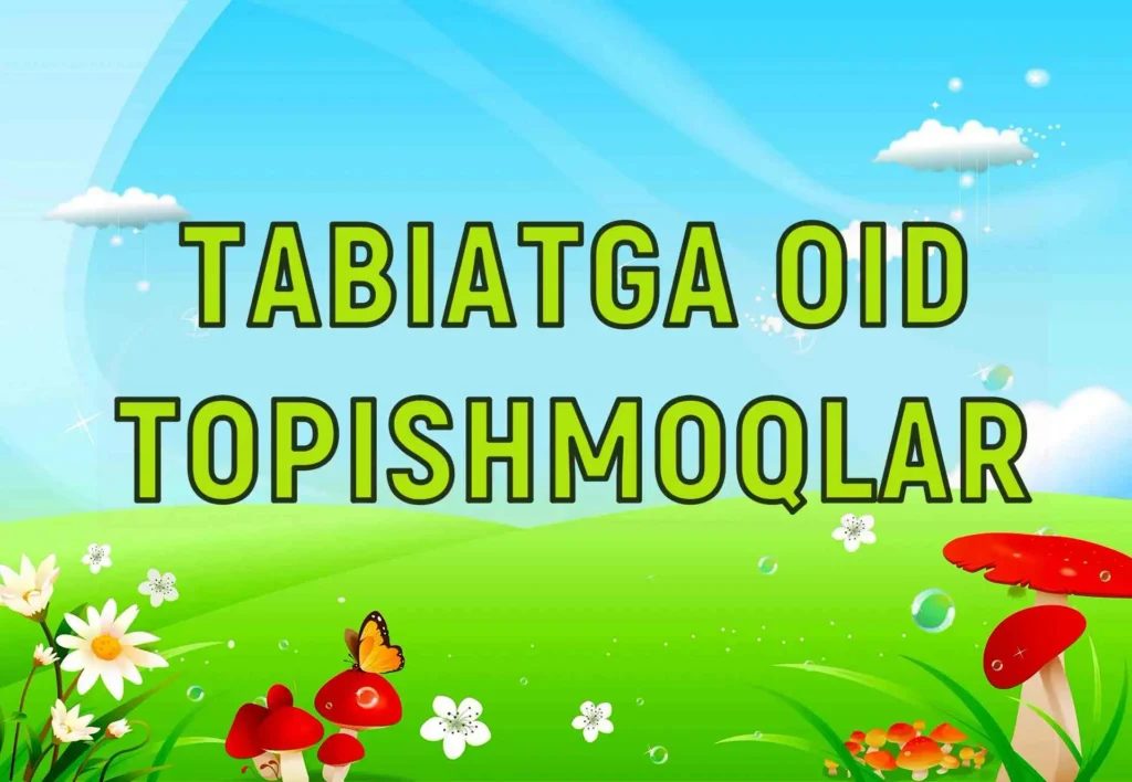 topishmoq javobi bilan,