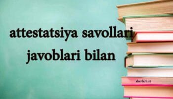 attestatsiya savollari javoblari bilan